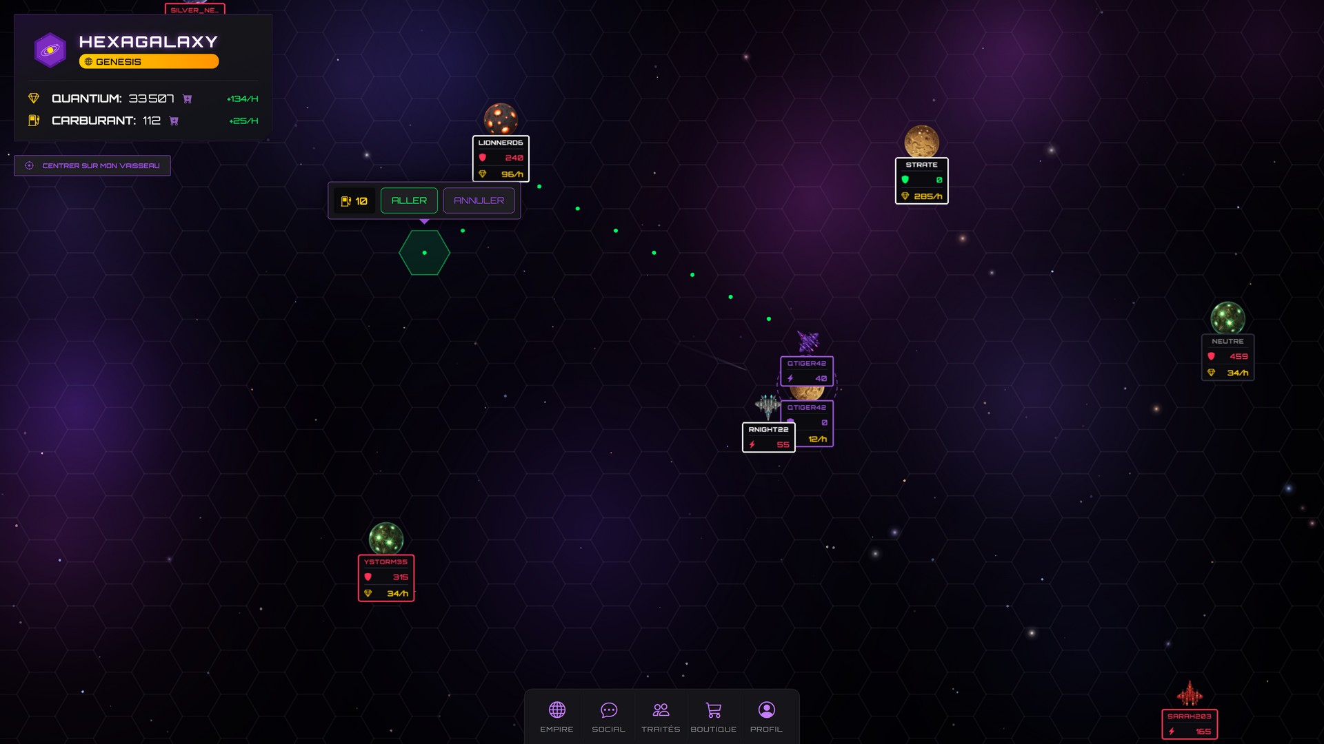 Capture de la navigation